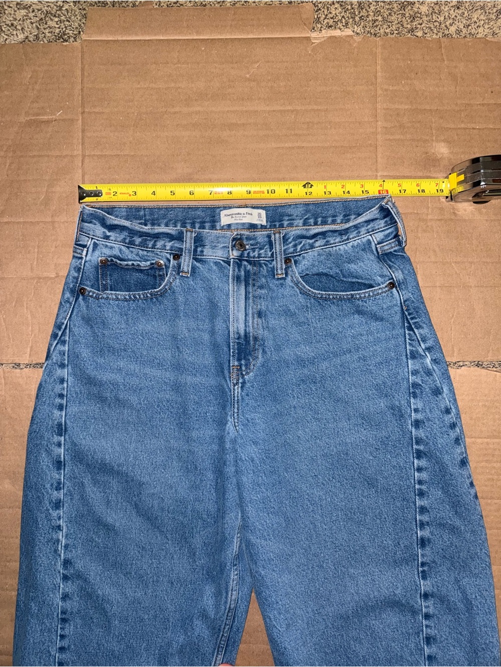 Abercrombie & Fitch Curve Love Barrel Jeans Women’s Size 30/10L Blue Denim - Picture 7 of 11